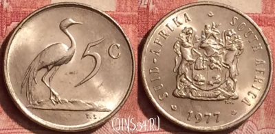 ЮАР 5 центов 1977 года, KM# 84, 271l-121