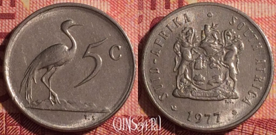 ЮАР 5 центов 1977 года, KM# 84, 297i-031