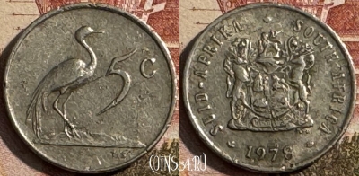 ЮАР 5 центов 1978 года, KM# 84, 189s-098