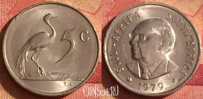 ЮАР 5 центов 1979 года, KM# 100, 241i-089