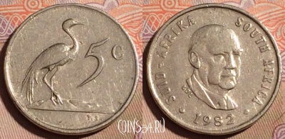 ЮАР 5 центов 1982 года, KM# 111, 197b-045