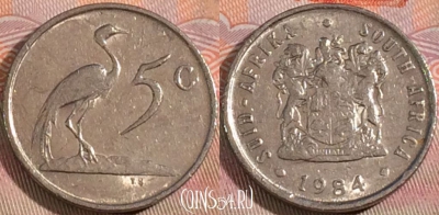 ЮАР 5 центов 1984 года, KM# 84, 129b-005
