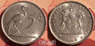 ЮАР 5 центов 1984 года, KM# 84, 203i-124