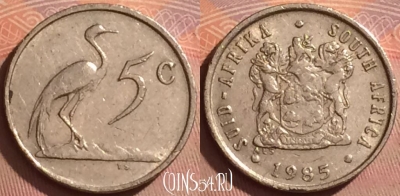 ЮАР 5 центов 1985 года, KM# 84, 375k-010