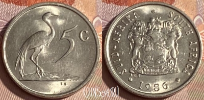 ЮАР 5 центов 1986 года, KM# 84, 372p-125
