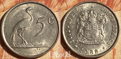 ЮАР 5 центов 1988 года, KM# 84, 464q-617