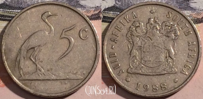 ЮАР 5 центов 1988 года, KM# 84, a129-065
