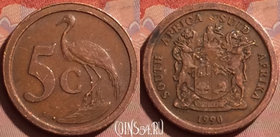ЮАР 5 центов 1990 года, KM# 134, 232l-127
