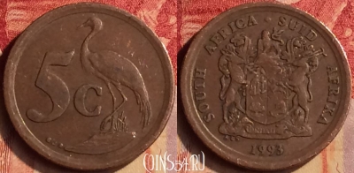 ЮАР 5 центов 1993 года, KM# 134, 404-061