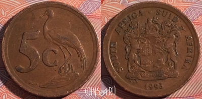 ЮАР 5 центов 1993 года, KM# 134, a136-078