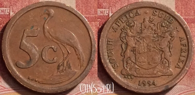 ЮАР 5 центов 1994 года, KM# 134, 156l-041