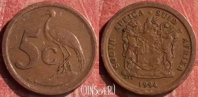 ЮАР 5 центов 1994 года, KM# 134, 439-116