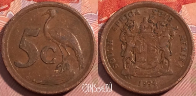 ЮАР 5 центов 1994 года, KM# 134, a074-085