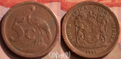 ЮАР 5 центов 1995 года, KM# 134, 417-067
