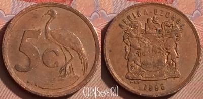 ЮАР 5 центов 1996 года, KM# 160, 107l-001