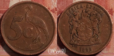 ЮАР 5 центов 1996 года, KM# 160, 206-083