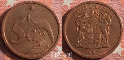 ЮАР 5 центов 1997 года, KM# 160, 352-028