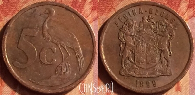 ЮАР 5 центов 1999 года, KM# 160, 093o-009