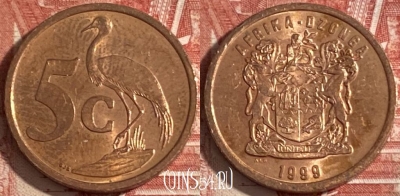 ЮАР 5 центов 1999 года, KM# 160, 188r-002 ♛