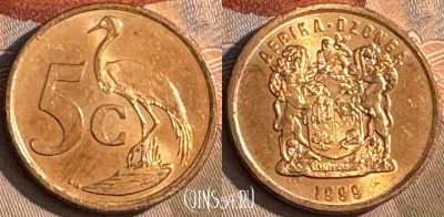 ЮАР 5 центов 1999 года, KM# 160, s220t-123