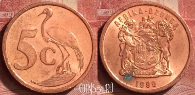 ЮАР 5 центов 1999 года, KM# 160, 259l-062