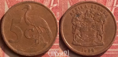 ЮАР 5 центов 1999 года, KM# 160, 397-081