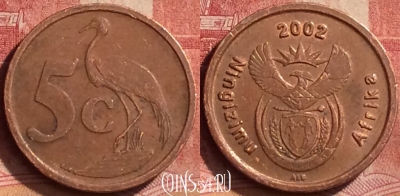 ЮАР 5 центов 2002 года, KM# 268, 271l-087
