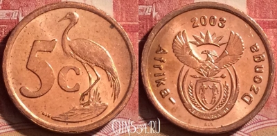 ЮАР 5 центов 2003 года, KM# 324, 239l-042