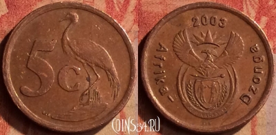 ЮАР 5 центов 2003 года, KM# 324, 415-138
