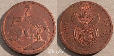 ЮАР 5 центов 2004 года, KM# 325, a159-115