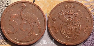 ЮАР 5 центов 2004 года, KM# 325, 138-011