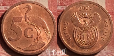 ЮАР 5 центов 2004 года, KM# 325, 254l-142