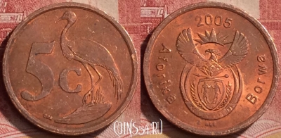 ЮАР 5 центов 2005 года, KM# 291, 153l-012
