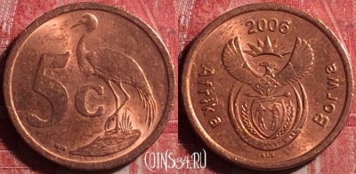 ЮАР 5 центов 2006 года, KM# 486, 187j-058