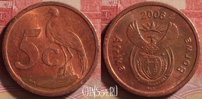ЮАР 5 центов 2006 года, KM# 486, 228j-115