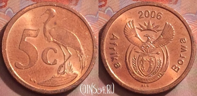 ЮАР 5 центов 2006 года, KM# 486, 276k-103