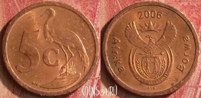 ЮАР 5 центов 2006 года, KM# 486, 336n-098