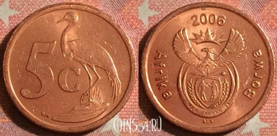 ЮАР 5 центов 2006 года, KM# 486, 374-090