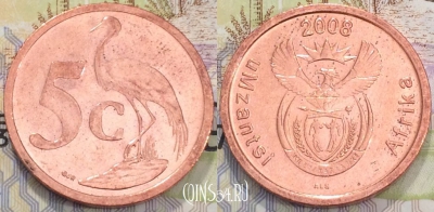 ЮАР 5 центов 2008 года, KM 440, 117-144