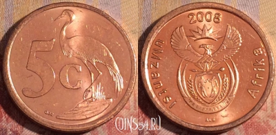 ЮАР 5 центов 2008 года, KM# 440, 168a-083