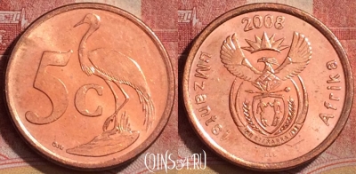 ЮАР 5 центов 2008 года, KM# 440, 179l-074