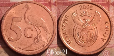 ЮАР 5 центов 2008 года, KM# 440, 286k-134