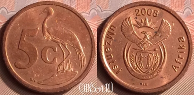 ЮАР 5 центов 2008 года, KM# 440, 398-061