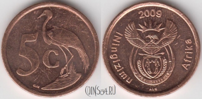 ЮАР 5 центов 2009 года, KM 464, 123-087