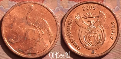 ЮАР 5 центов 2009 года, KM# 464, 235l-019
