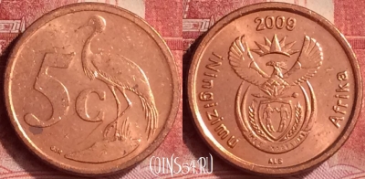 ЮАР 5 центов 2009 года, KM# 464, 291l-121