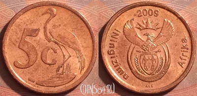 ЮАР 5 центов 2009 года, KM# 464, 374k-130