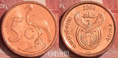 ЮАР 5 центов 2009 года, KM# 464, 379k-010