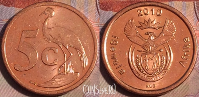 ЮАР 5 центов 2010 года, KM# 493, 148b-070