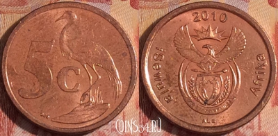 ЮАР 5 центов 2010 года, KM# 493, 155a-058